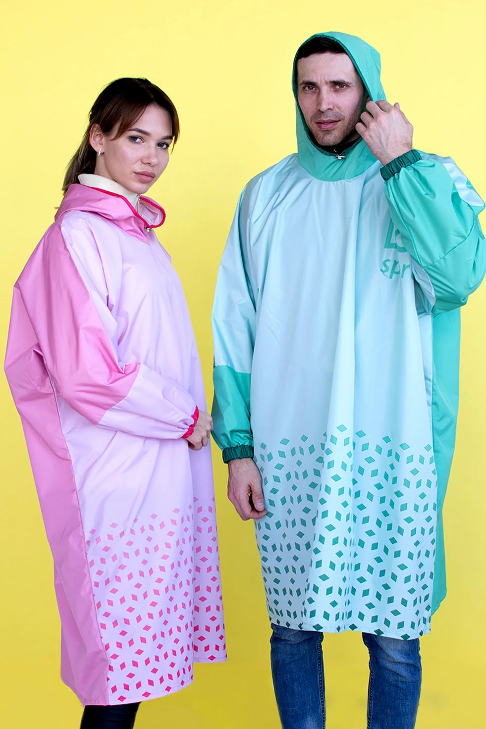 Купить дождевик Слайм унисекс с печатью.