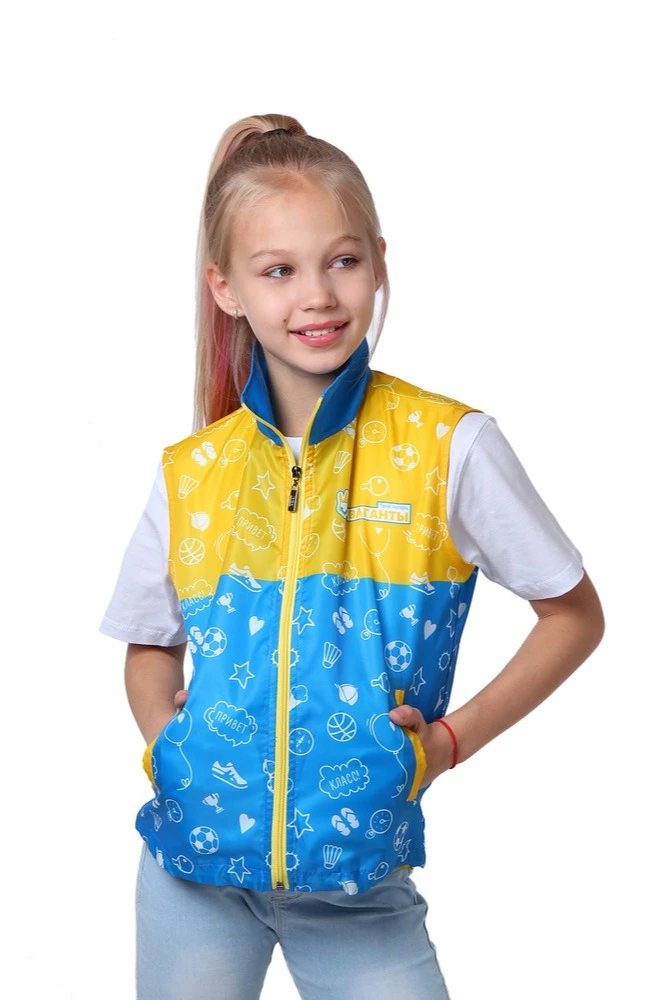 Жилет Брендон без подклада детский, с полной запечаткой#6 Жилет Брендон без подклада детский, с полной запечаткой#6