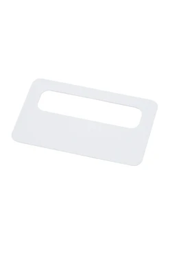 Бейдж с окном глянцевый односторонний 73х47 мм 0,55 мм, белый#1