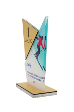 Приз из акрила Лыжник 12,5х8,4 см#2