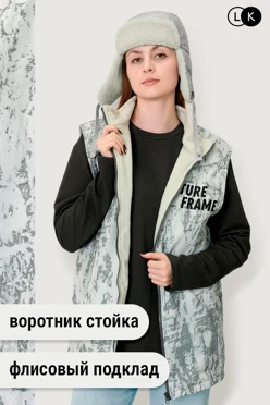 Купить Жилет Пилот с подкладом из флиса унисекс, с полной запечаткой