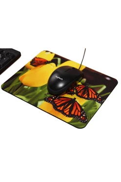 Купить коврик для мыши прямоугольный с сублимацией "Бабочки"