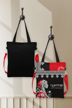Купить сумку Эдит из саржи 33х38х4  см, с принтом "Udmurtia"