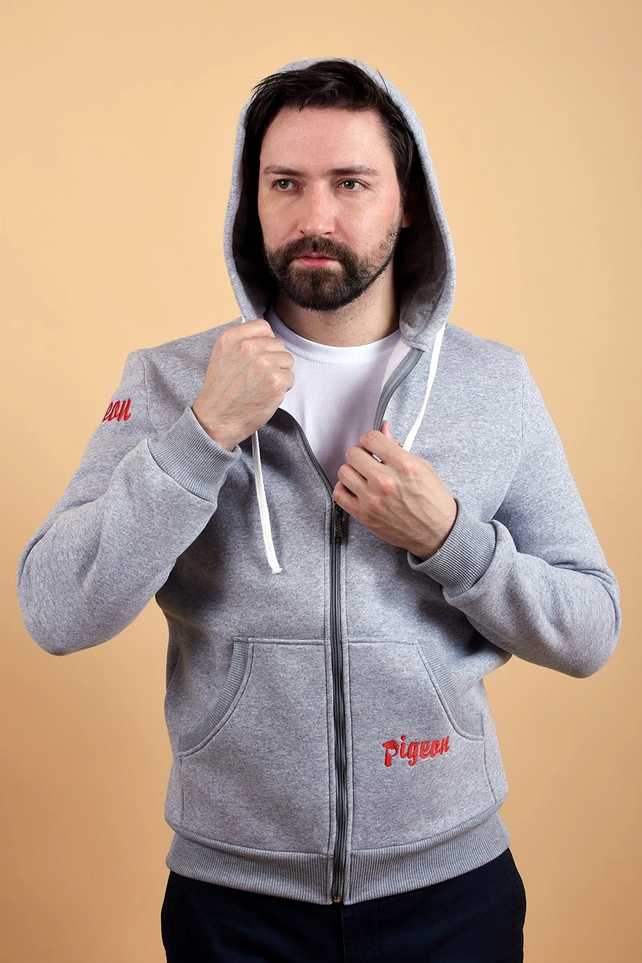 Балахон Рик из футера унисекс, однотонная "Pigeon"#3