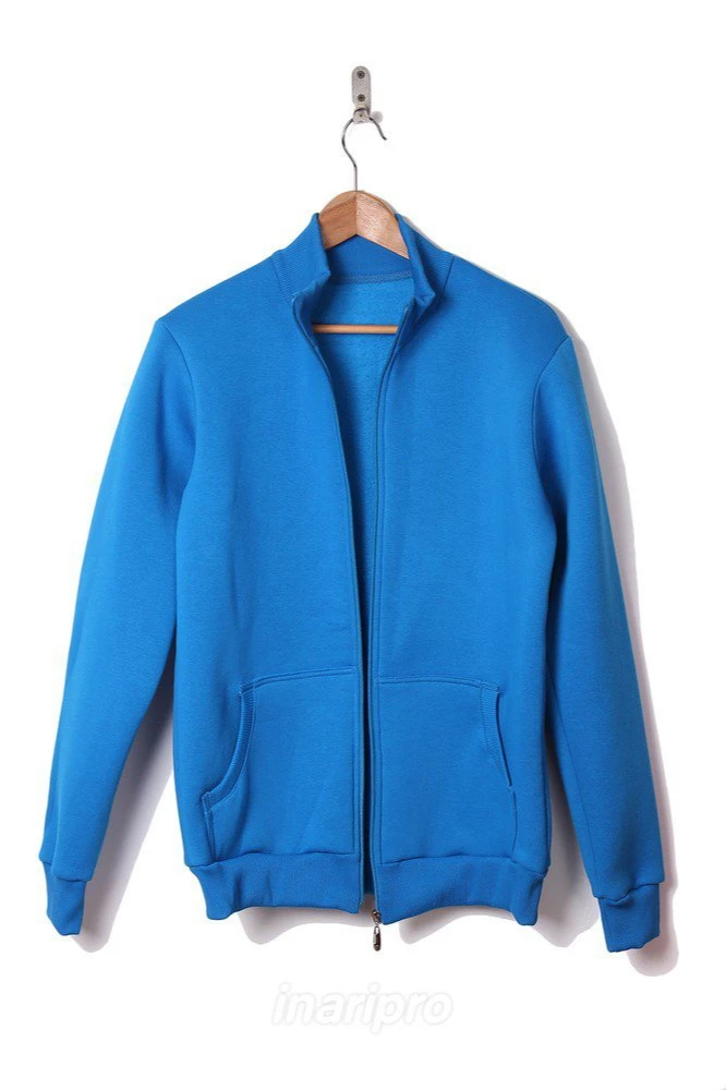 Толстовка Томас из футера унисекс, однотонная голубая#3