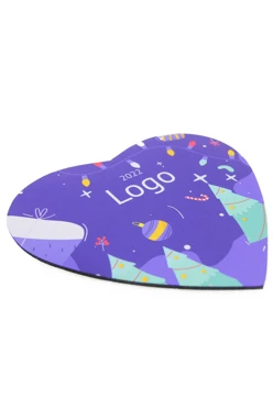 Купить коврик для мыши в форме сердца "New Year 2022"