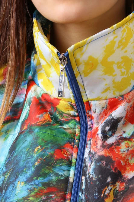 Жилет Портер на синтепоне со стежкой унисекс, с полной запечаткой "Parrots"#3