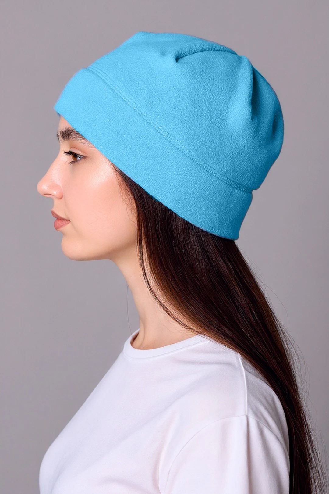 Шапка Вайт флисовая однослойная взрослая, однотонная#4 Шапка Вайт флисовая однослойная взрослая, однотонная#4