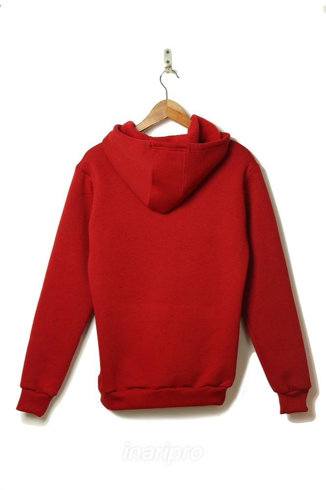 Худи Майк из футера унисекс, однотонный красный#2