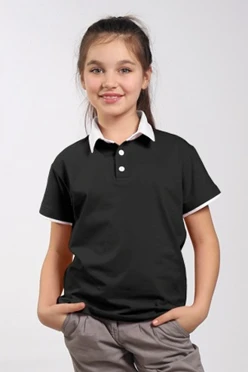 Купить футболку поло Найт детскую чёрную