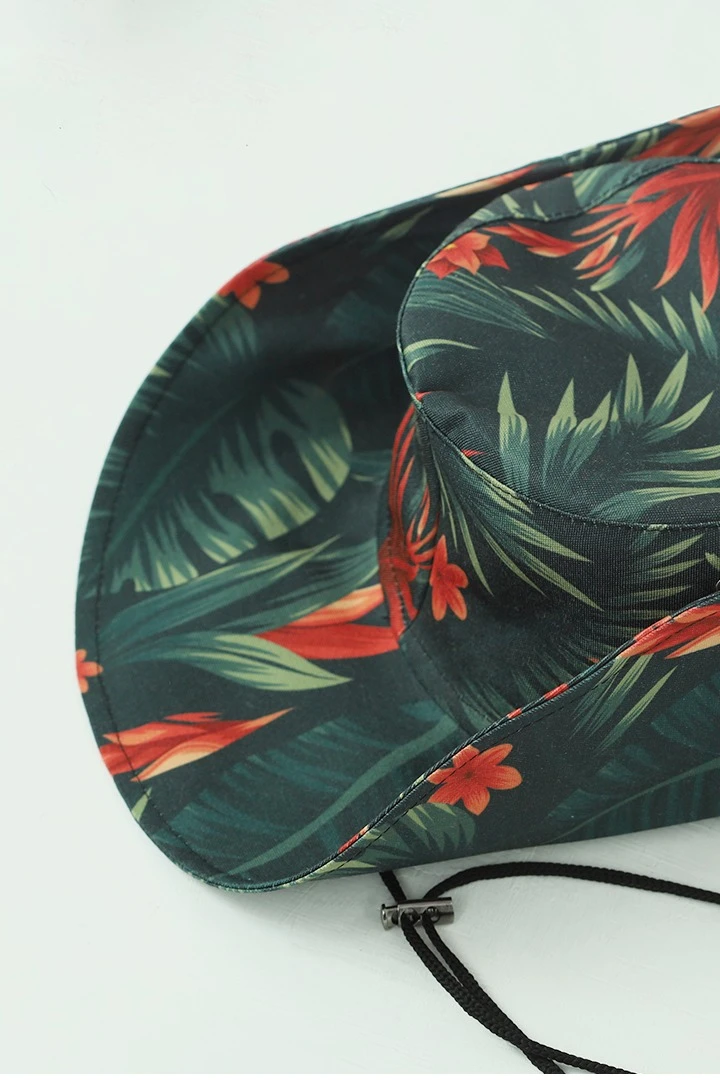 Панама Техас с полями на кнопках, с полной запечаткой "Summer time"#2 Панама Техас с полями на кнопках, с полной запечаткой "Summer time"#2