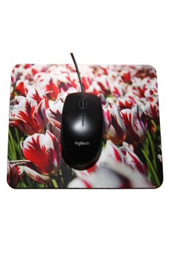 Купить коврик для мыши прямоугольный с нанесением "Тюльпаны"