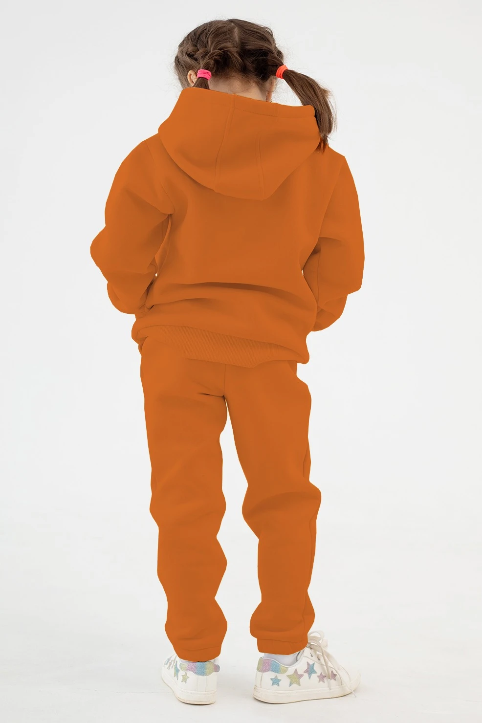 Купить худи Майк из футера детскую, однотонную оранжевую Купить худи Майк из футера детскую, однотонную оранжевую