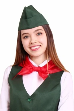 Купить пилотку Небо фигурную зеленую