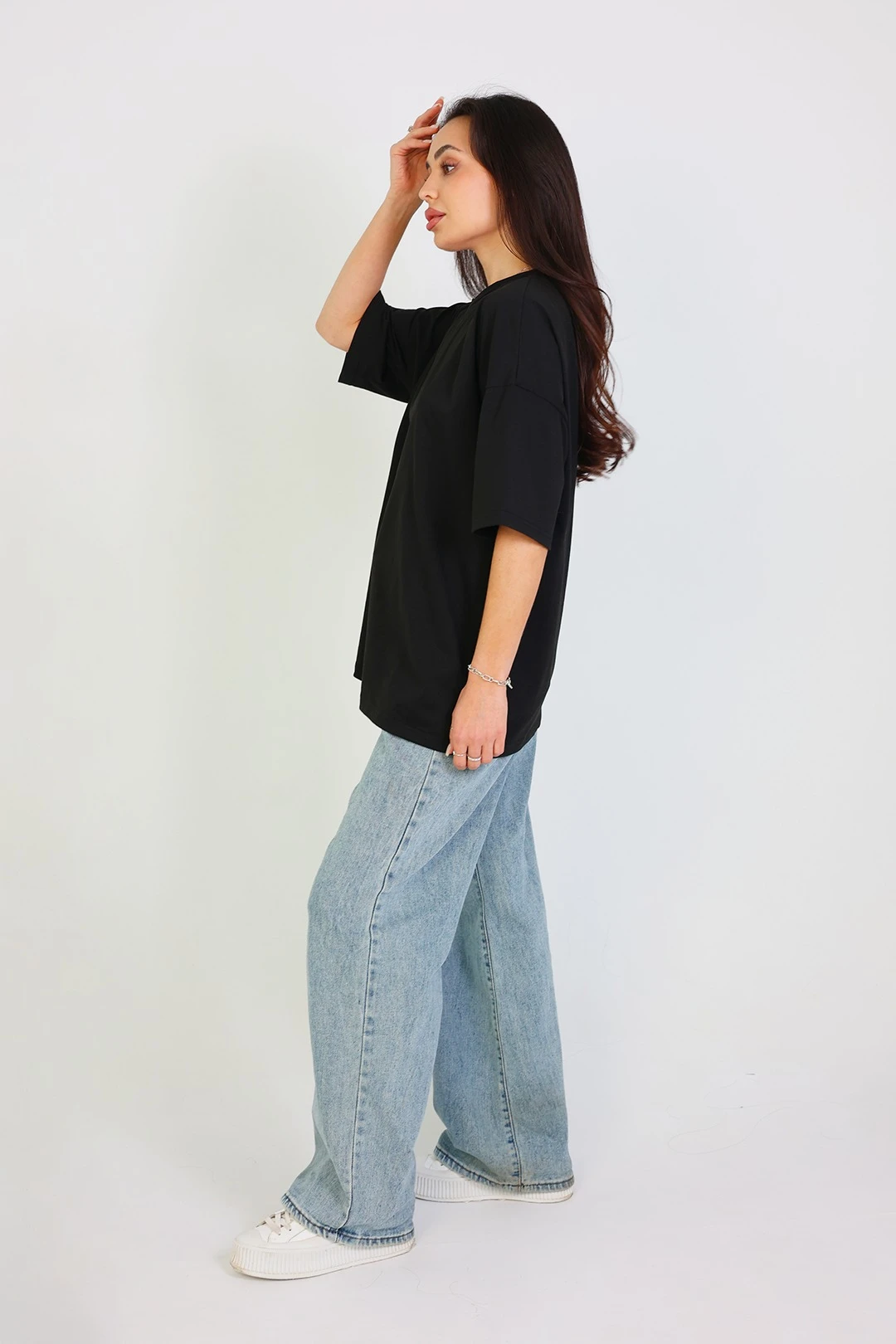 Футболка Ричмонд оверсайз унисекс однотонная (хлопок), черная#2