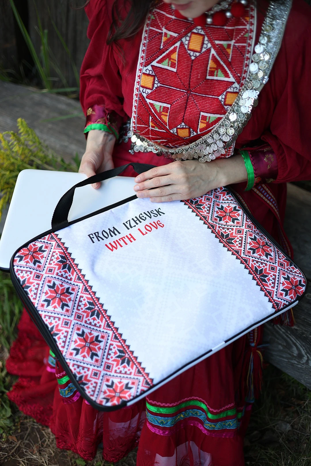 Сумка Ворд с ручками 45х33 см, с принтом "From Izhevsk"#1