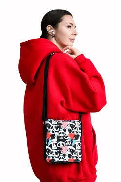 Сумка на плечо Дерри, с клапаном с полной запечаткой#1