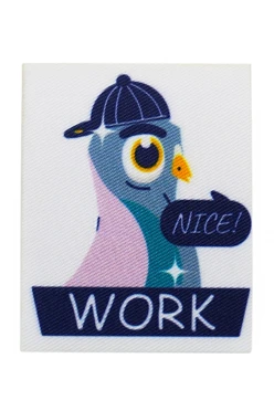 Купить наклейку-стикер Прямоугольник 5х6 см с печатью "Work"