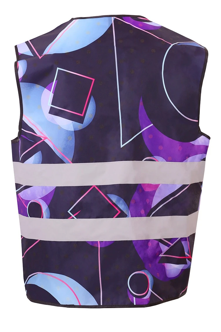 Жилет Эван со светоотражающей лентой унисекс, с полной запечаткой#3 Жилет Эван со светоотражающей лентой унисекс, с полной запечаткой#3