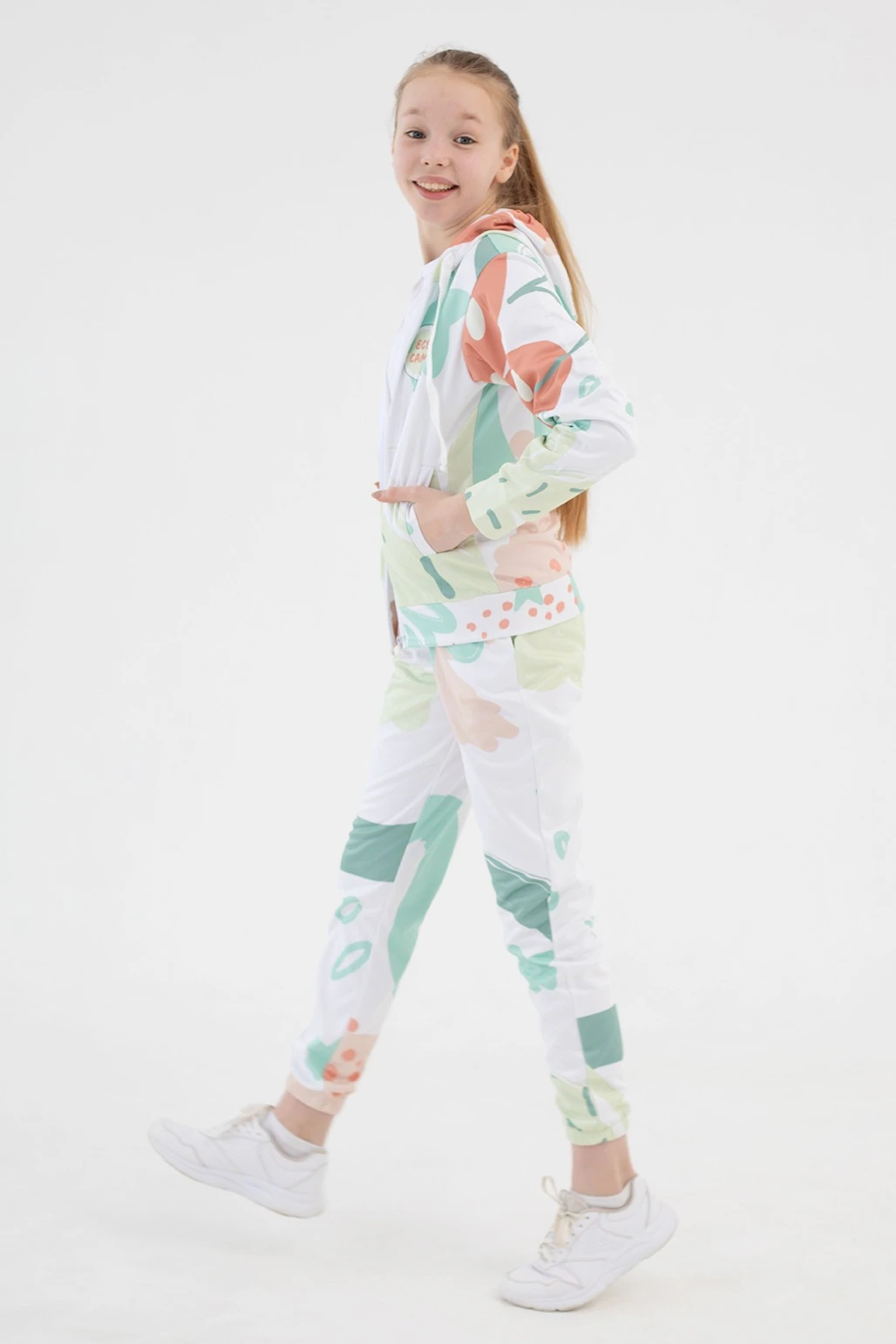 Балахон Ронни детский из адидаса с полной запечаткой "Eco camp"#2 Балахон Ронни детский из адидаса с полной запечаткой "Eco camp"#2