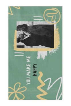 Купить полотенце махровое 40х70 cм с печатью (Ituma) "You make me happy"