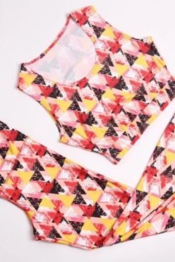 Комплект женский с принтом "Triangles"#2