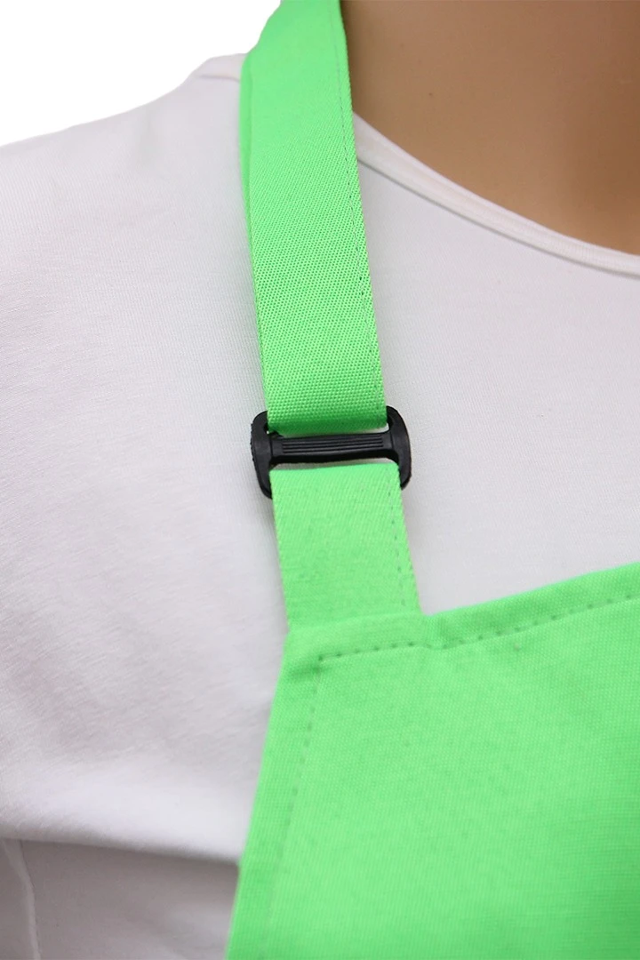 Фартук Латте из греты с регулятором лямки, однотонный "Green apple"#1