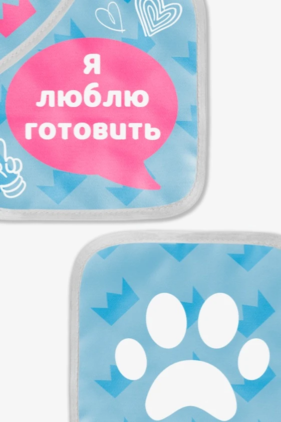 Прихватка Маффин с полной запечаткой "I love to cook"#1