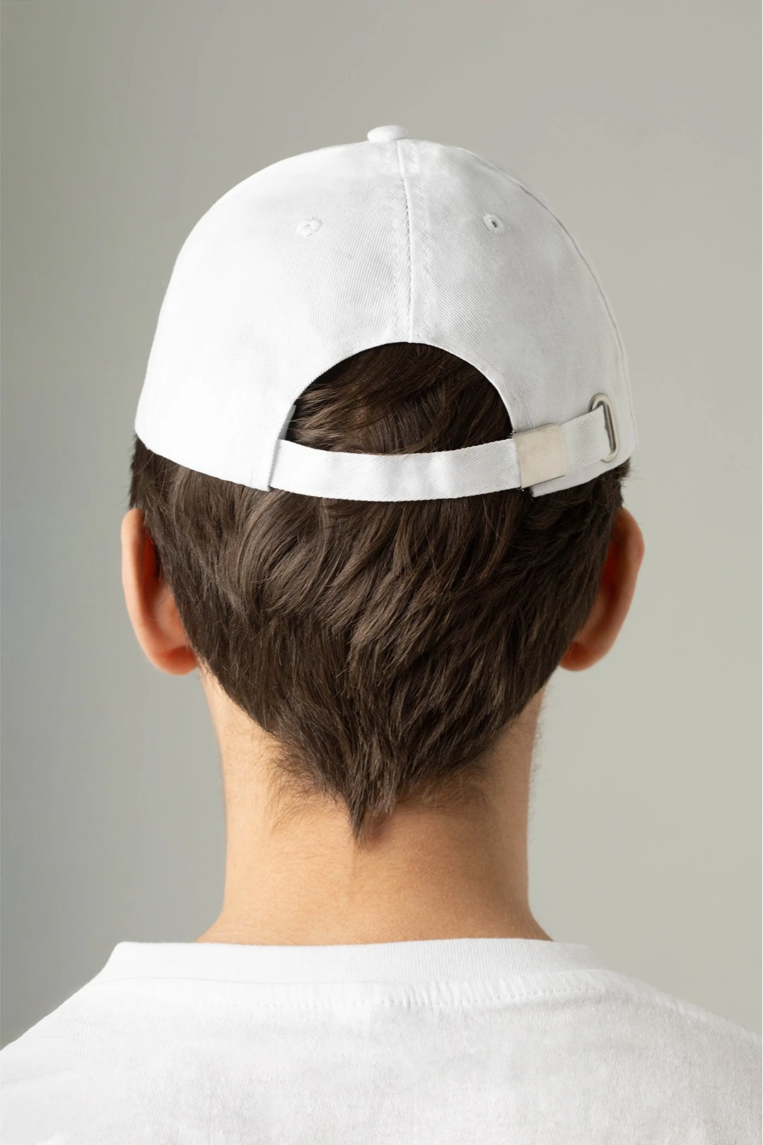 Бейсболка Актив пятиклинка взрослая, однотонная белая (хлопок)#2