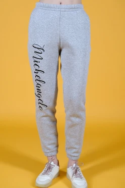 Брюки Итан из футера женские, однотонные#3