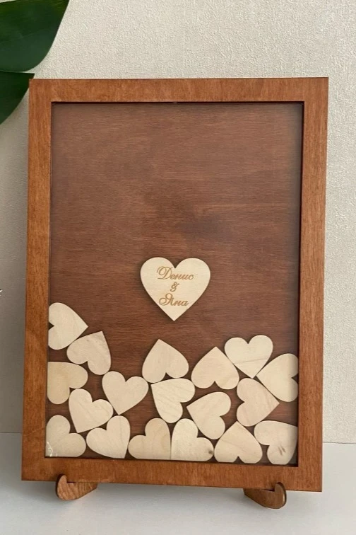 Рамка пожеланий с сердечками, 30 сердечек