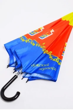 Зонт-трость Моне с пластиковой ручкой однослойный, с полной запечаткой#2