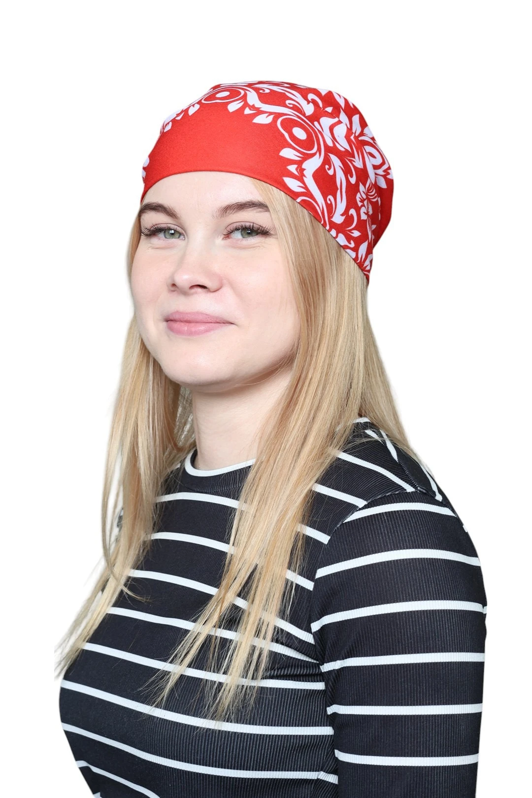 Бандана с полной запечаткой, полиэстер 60х60 см "Red Pattern"#1