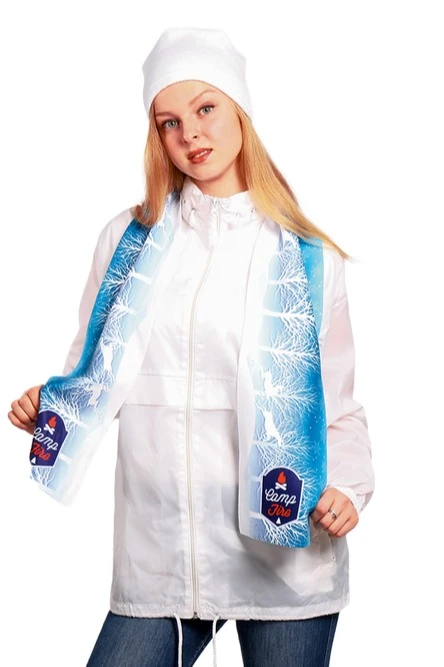 Шарф однослойный утепленный 15х150 см, с полной запечаткой "Camp"#1 Шарф однослойный утепленный 15х150 см, с полной запечаткой "Camp"#1