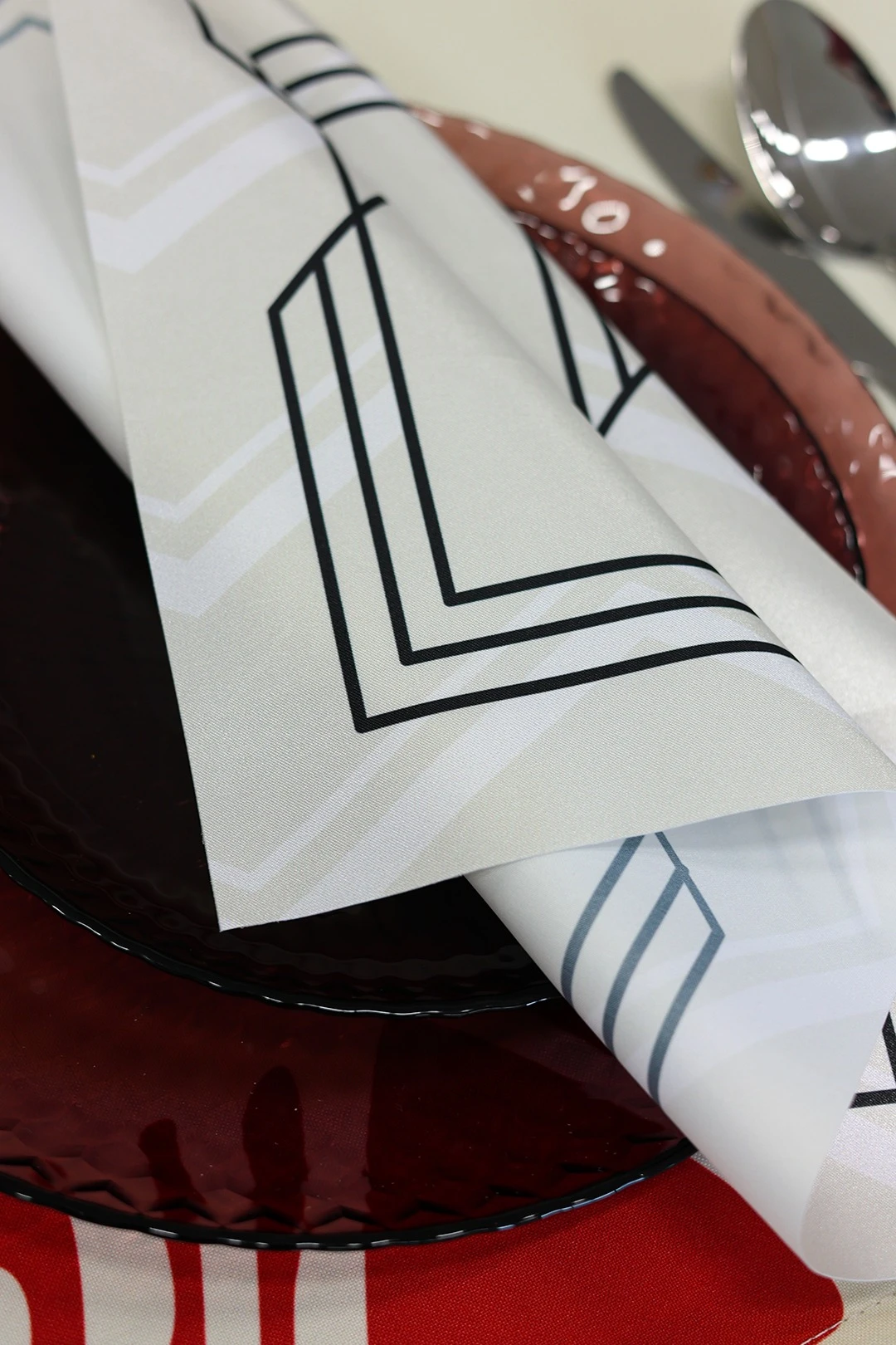 Салфетка квадратная 30х30 см, с полной запечаткой (полиэстер) "Classic"#3