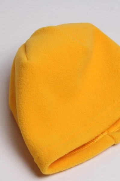 Шапка Вайт флисовая однослойная детская, однотонная желтая#2 Шапка Вайт флисовая однослойная детская, однотонная желтая#2