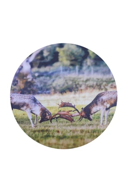 Купить коврик для мыши круглый "Олени"