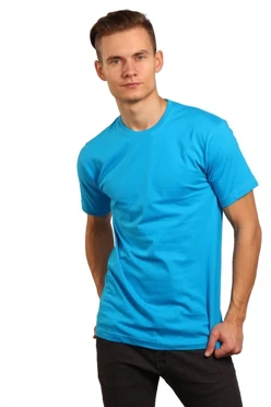 Купить голубую футболку Премиум унисекс (Modern)