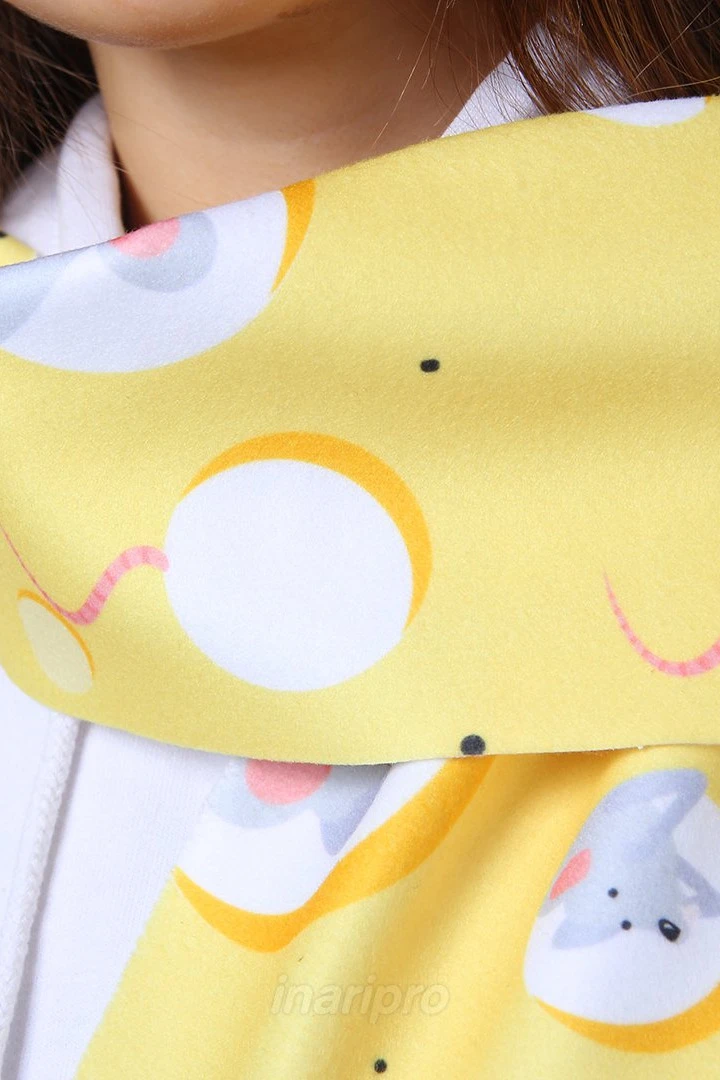 Шарф однослойный утепленный 15х120 см, с полной запечаткой "Mouse"#5