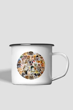 Купить кружку металлическую с принтом "Cats"