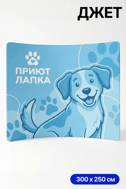 Купить мобильный тканевый стенд "Джет", прямая дуга, 300х250 см