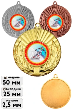 Купить медаль MD2050 50мм с шильдом 25мм