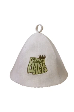 Купить шапку Банщик однотонная, с принтом "Bath King"