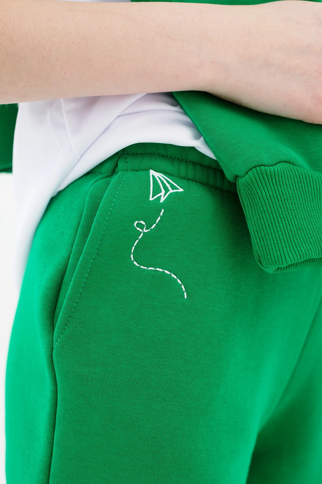 Брюки Хит из футера с начесом детские, однотонные "Сool flight"#2