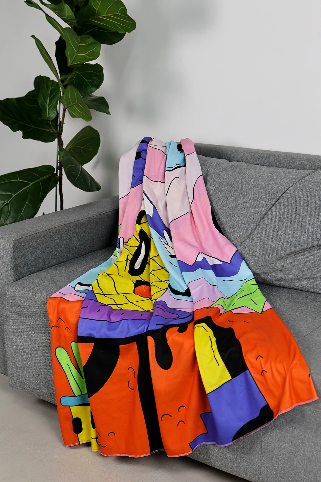 Купить плед Палитра флисовый, с полной запечаткой Купить плед Палитра флисовый, с полной запечаткой