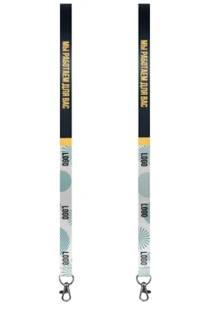 Купить ленту для бейджа атлас ширина 2 см, с карабином-люкс, с печатью "Work for you"