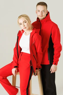 Спортивный костюм Крид из софтшелла унисекс, однотонный#3