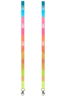 Купить ленту для бейджа репс ширина 1,5 см, с карабином-люкс, с печатью "Logo"