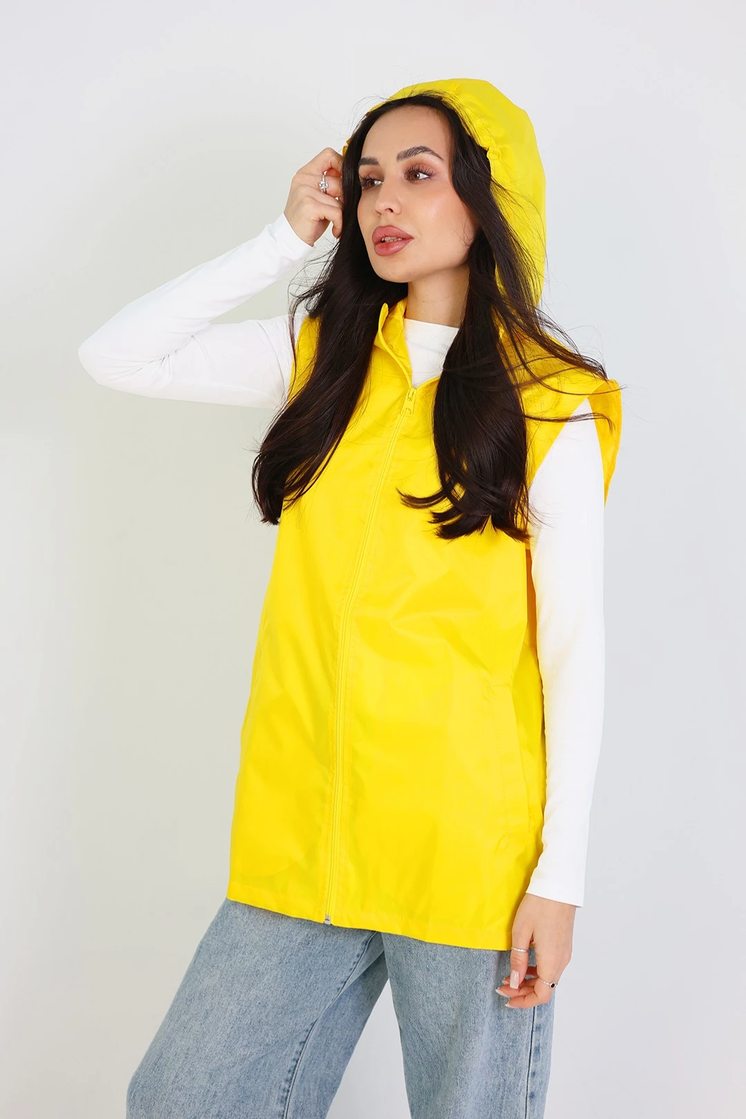 Жилет Профи с капюшоном унисекс, однотонный#5 Жилет Профи с капюшоном унисекс, однотонный#5