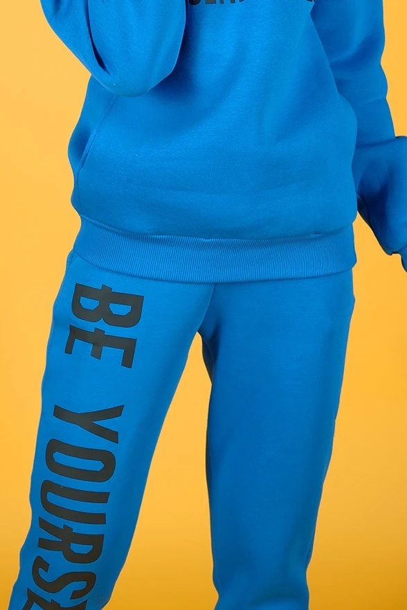 Брюки Хит из футера женские, однотонные "Yourself"#1